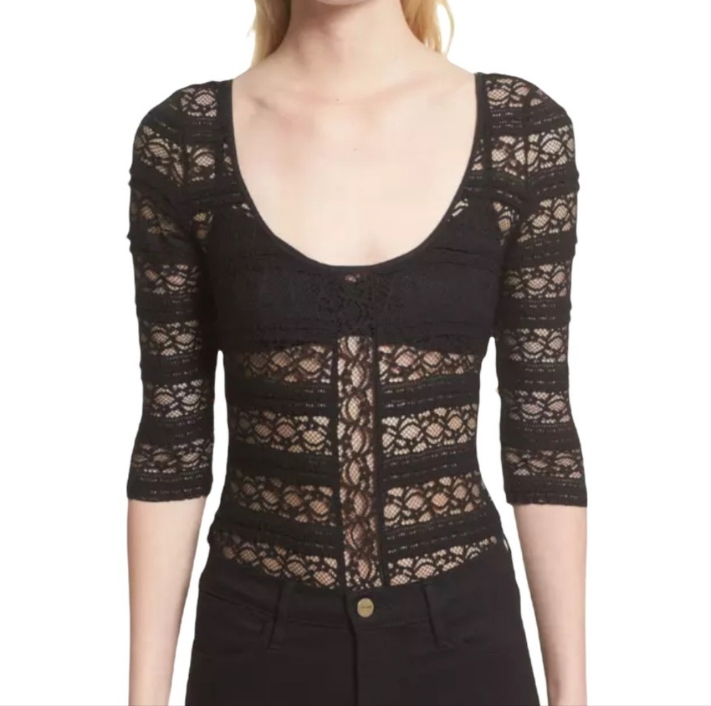 Cinq A Sept Marla Lace Bodysuit